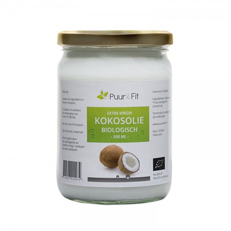 Grijpen Vlekkeloos Sluiting Biologische Kokosolie extra virgin kopen | 500 ml - Puur & Fit