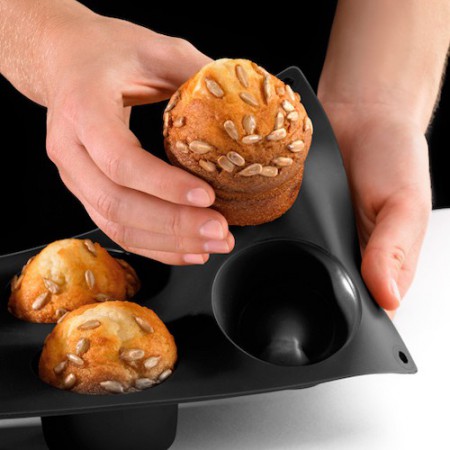 werkzaamheid plank voering Lékué bakvorm uit silicone voor 6 muffins | Ø 6.9cm H 4cm